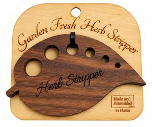 Garden Fresh Dark Wood Herb Stripper Leaf Kitchen Tool Made in Maine New